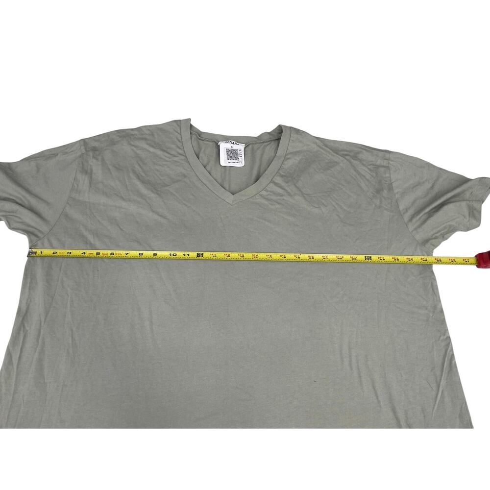 Zenana Cotton Oversized Boyfriend V-Neck Tee Light Sage Medium - Picture 5 of 6